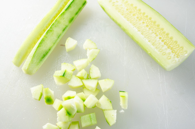 Chopped Seeded Cucumber