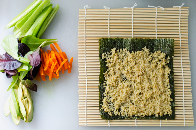 Veggie Sushi Roll Ingredients