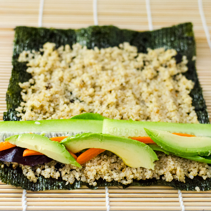 Veggie Quinoa Sushi Rolls