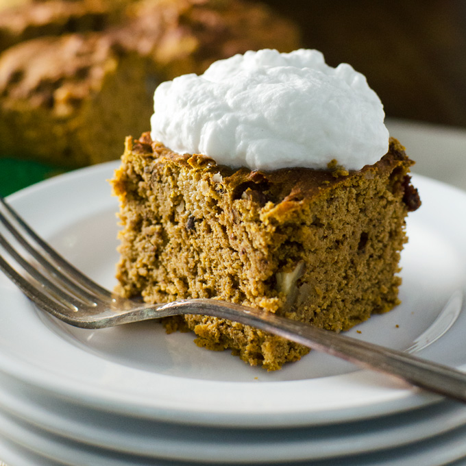 Gluten-Free Pumpkin Snack Cake | VeggiePrimer.com