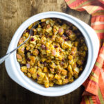 Apple Cranberry Stuffing - a healthier version of a Thanksgiving favorite recipe - who knew a vegan gluten-free stuffing could taste so good? | VeggiePrimer.com