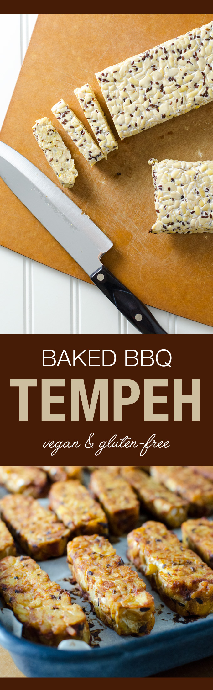 Baked BBQ Tempeh - this quick and easy recipe makes a delicious meat substitute in a variety of gluten-free vegan dishes | VeggiePrimer.com