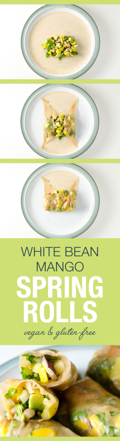 White Bean Mango Spring Rolls {V & GF} | Veggie Primer